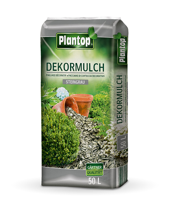 Plantop Farbiger Dekormulch steingrau