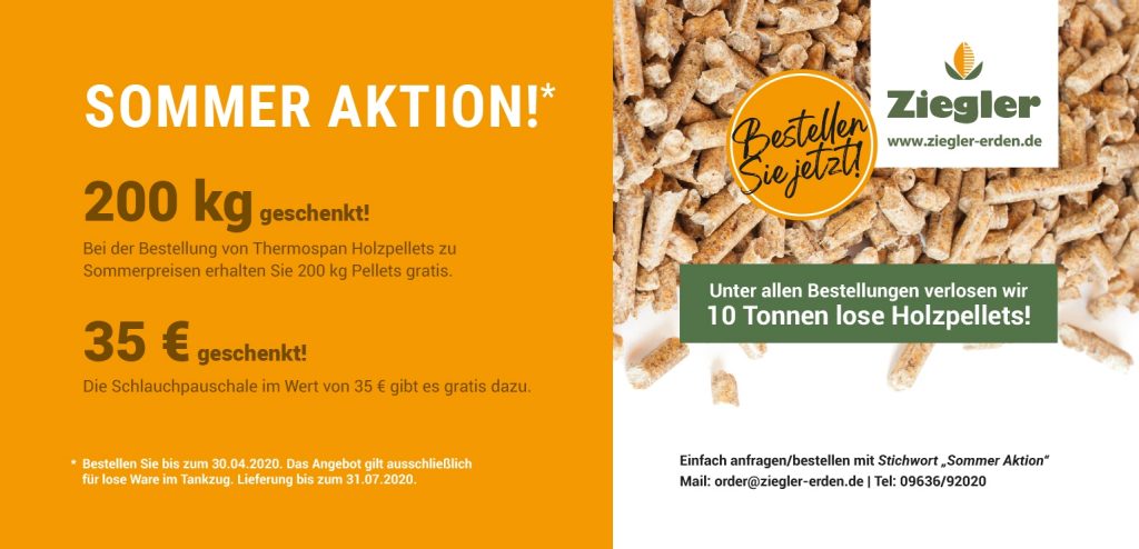 Holzpellets Sommer Aktion